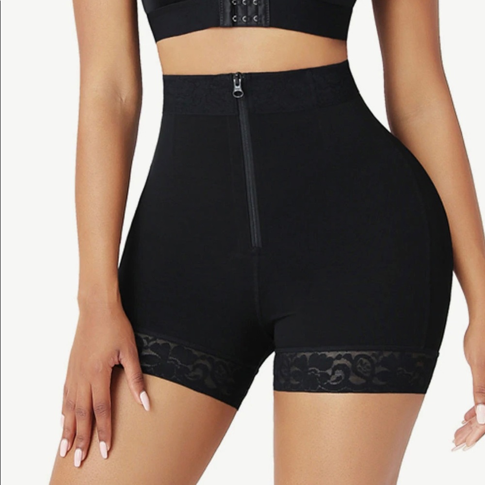 Front Zipper Butt Lifter Shorts High Waist Curve-Creating